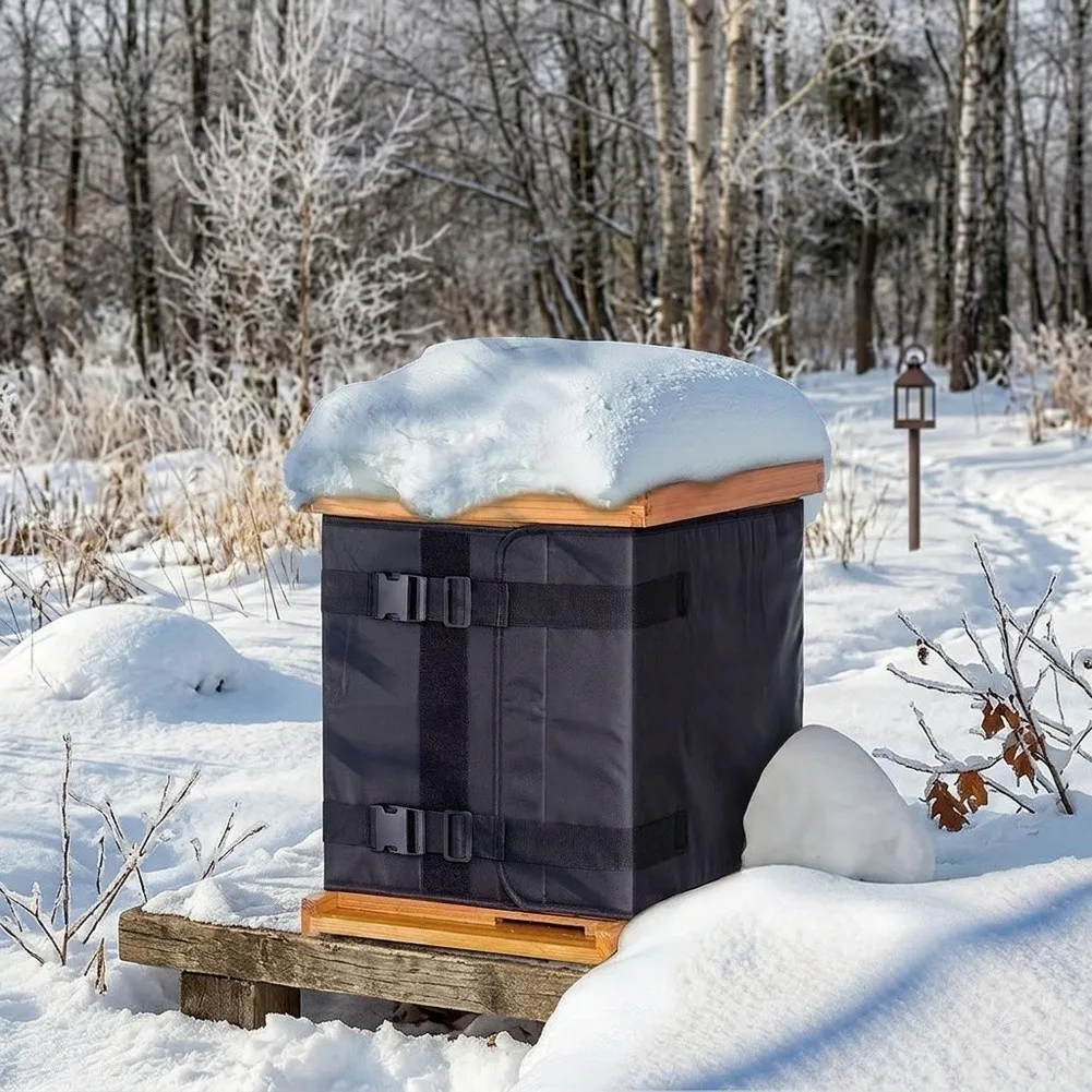 600D Waterproof Oxford Cloth Winter Beehive Wrap For 8&10 Frame Hives Insulated Bee Hive Cover For Beekeeping