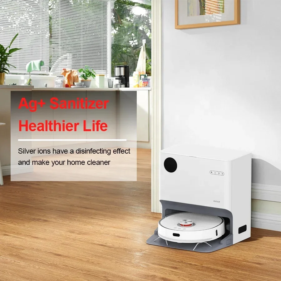 Robot aspirador Airbot L107S, recarga automática, lavado automático en seco a 60 grados, 30 días de limpieza manual