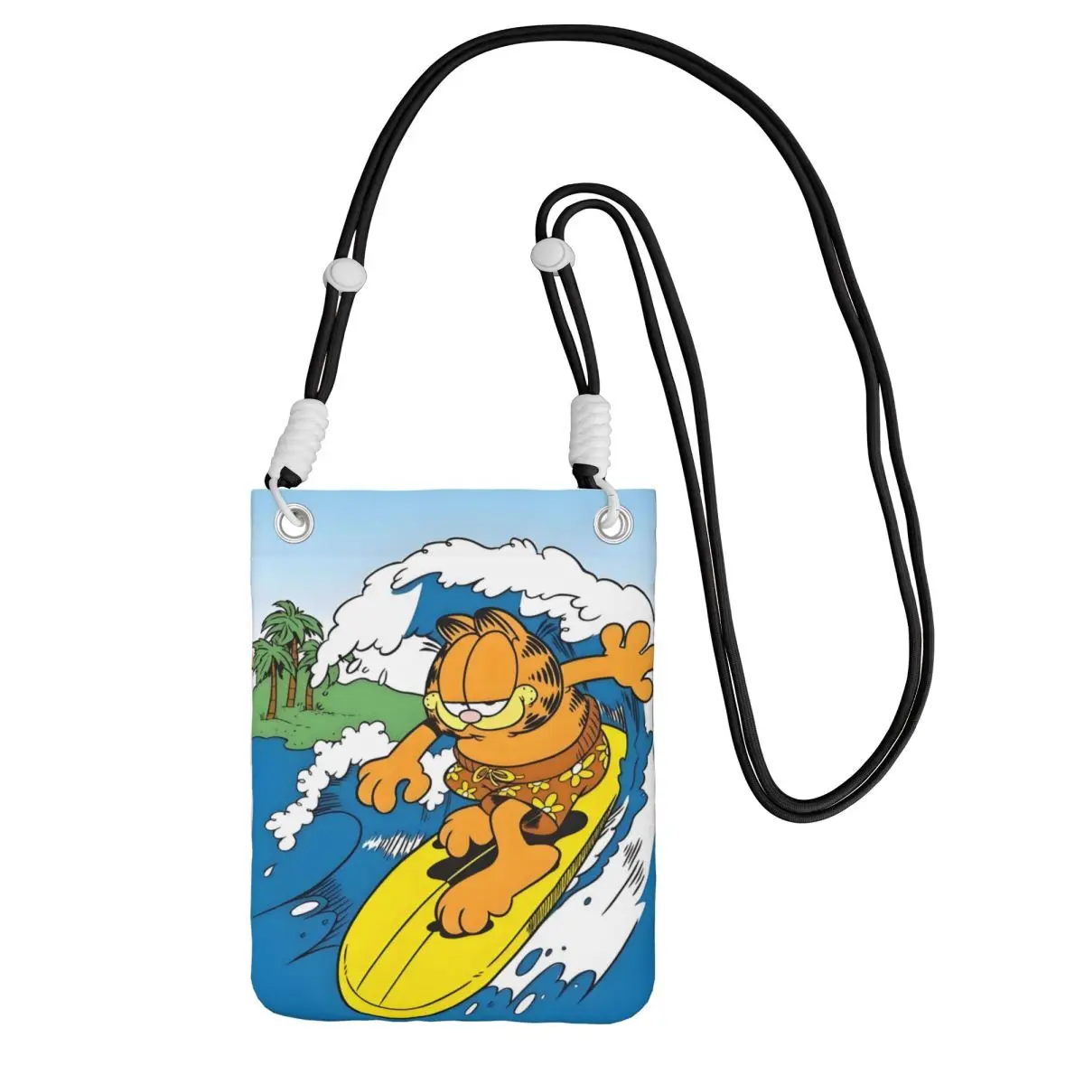 

Custom Casual G-Garfielded Mobile Phone Bag Men Women Surfing Shoulder Crossbody Bag For Travel Detachable Shoulder Strap