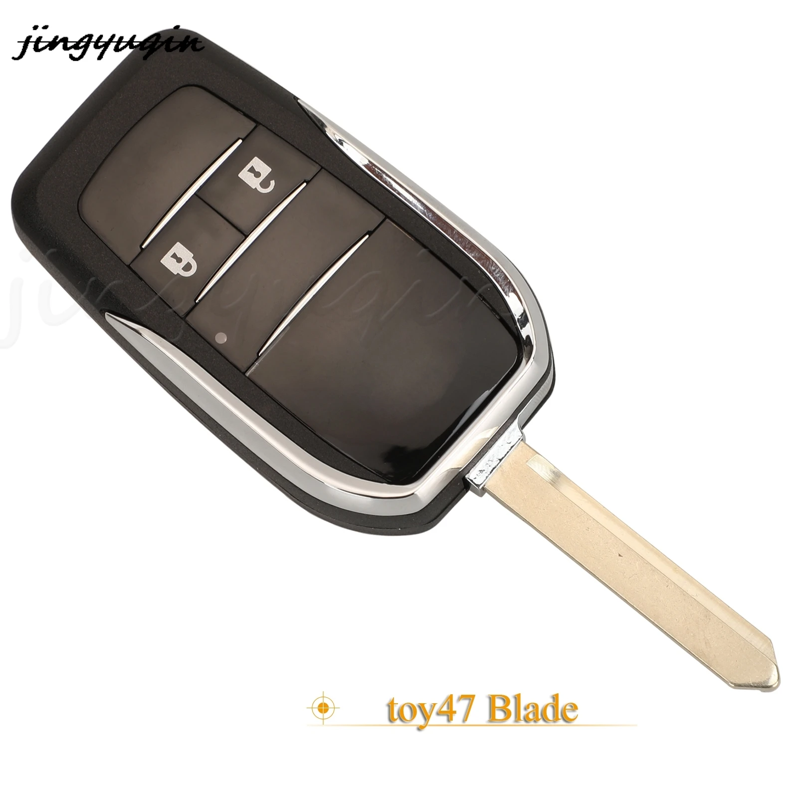 Jingyuqin Chiave A Distanza Borsette Caso Fob Per Toyota Corolla Yaris Prado Tarago Camry RAV4 REIZ Corona Avalon Venza Toy47/toy43 Lama