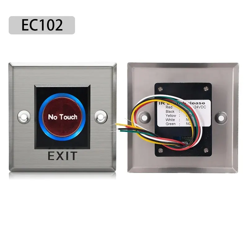 Contactless Infrared Sensor Door Switch DC12V Stainless Steel Panel Exit Button NO/NC/COM Gate Opener Access Control Accessory