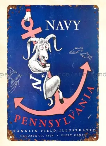 home decoration design 1954 college Football Program metal tin sign