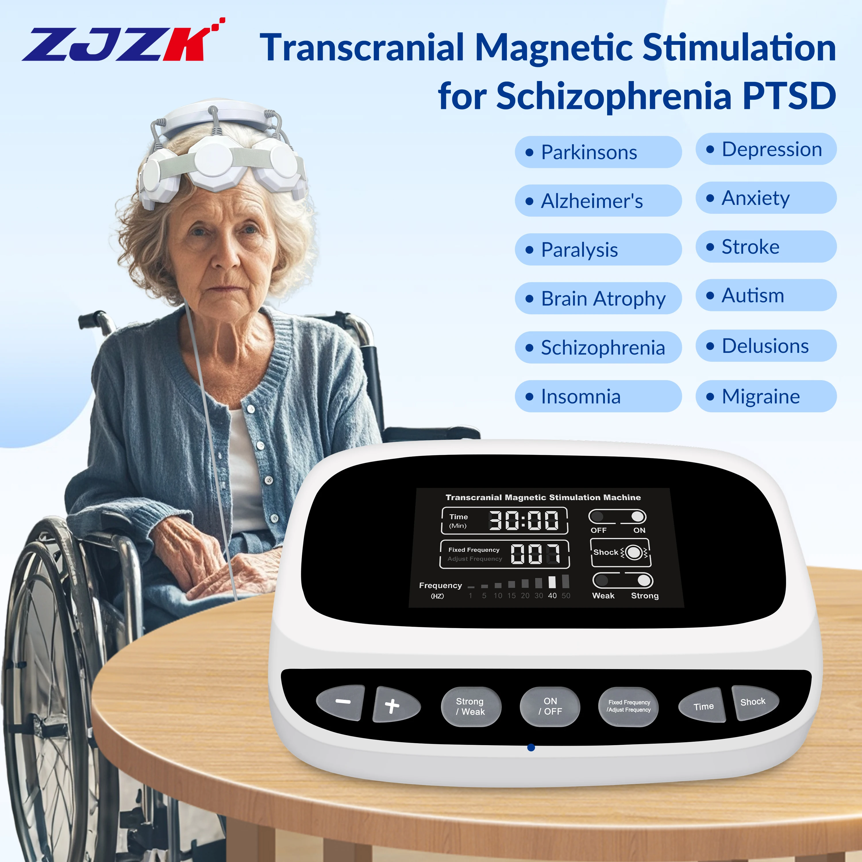 

ZJZK Transcranial Magnetic Stimulation Therapy For Autism And Autism Disorders Of Consciousness Alzheimer's Disease(AD) PTSD