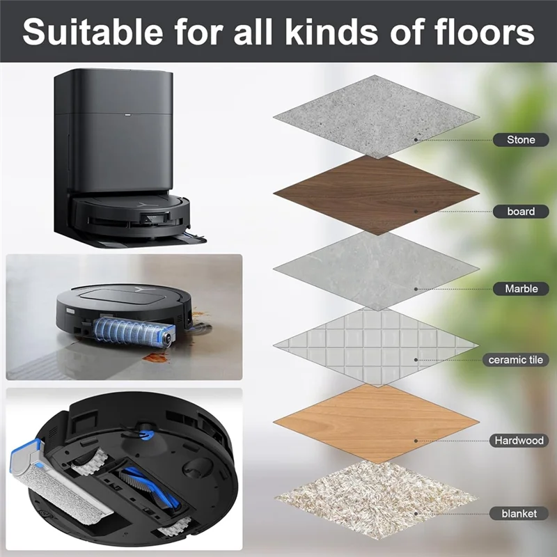 

AC39-For Ecovacs Deebot T80 Omni Robot Vacuum Cleaner Main Side Brush Hepa Filter Dust Bags Replacement Accessories