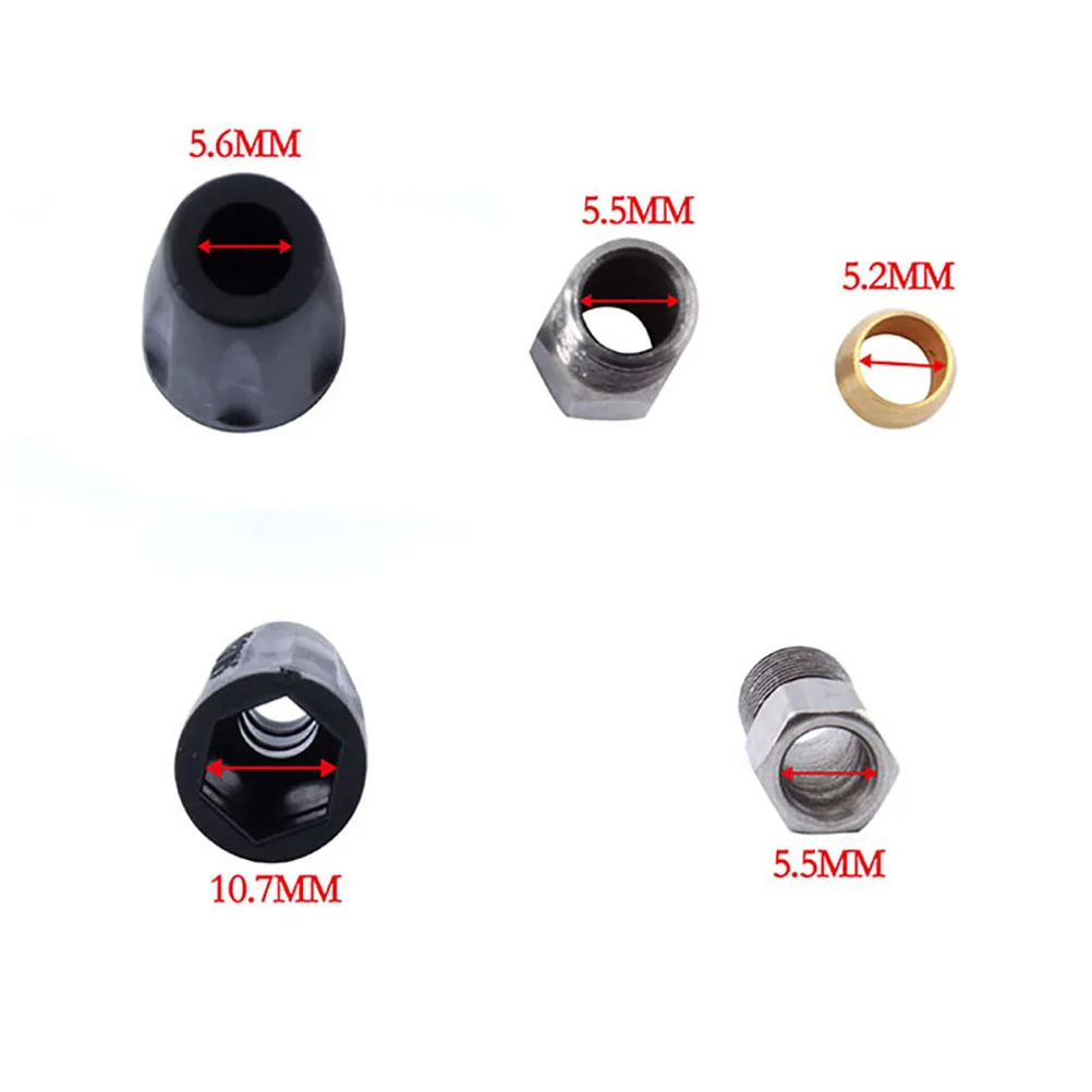 

Oil Brake Fitting Set 4 Pieces Includes Oil Needles Pressing Rings Tubing Screws Copper Joint for Bicycle Maintenance Bh59