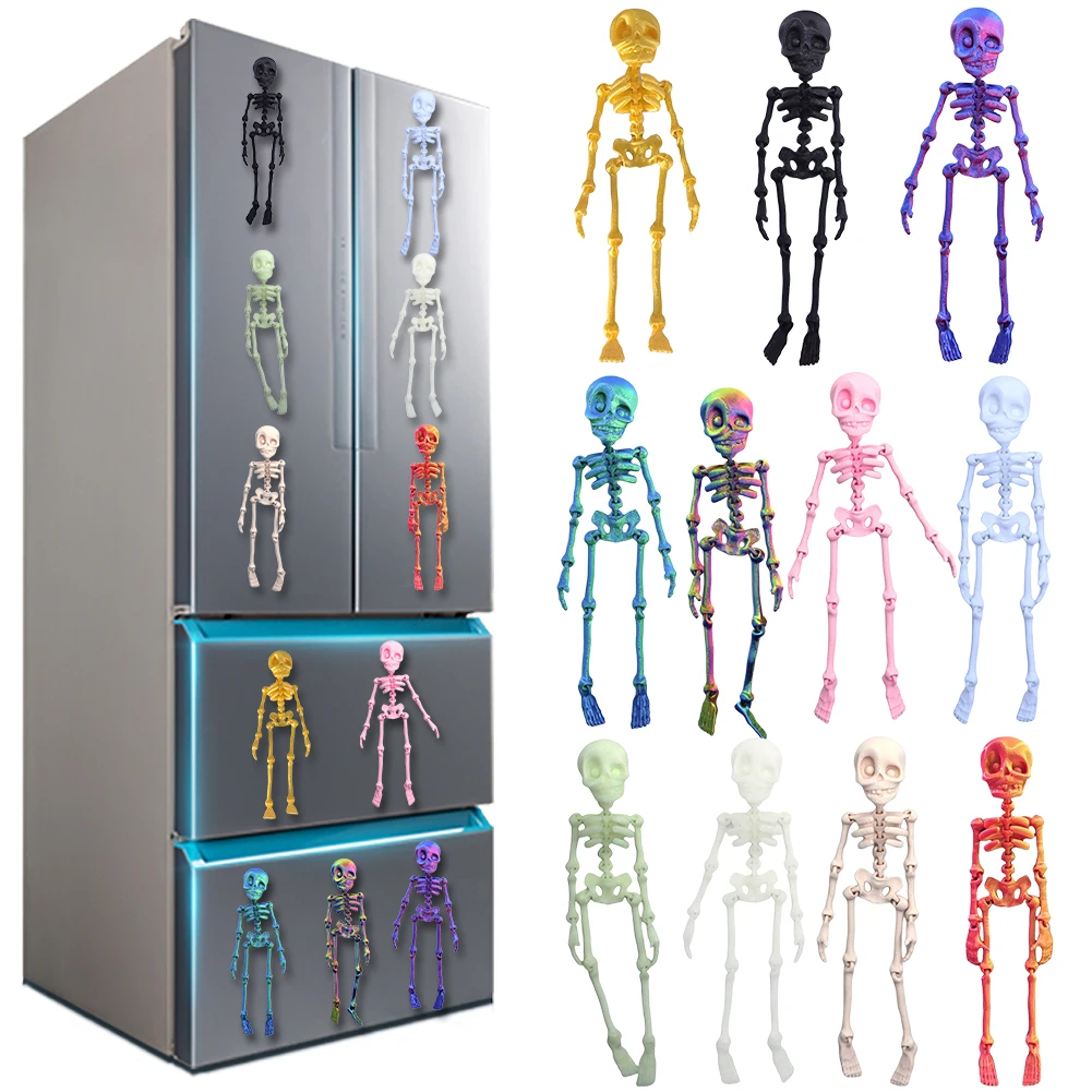 3D Printed Skeleton Human Joint Fidget Toy Rotatable Articulated Office Desktop Refrigerator Ornament Adults Kid Toy Crafts Gift