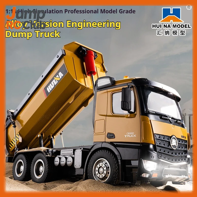 

HUINA 573HD Alloy Full Proportion 10 Channels Remote Control Dump Truck Tipper Earth Hauler Engineering Vehicle RC Truck
