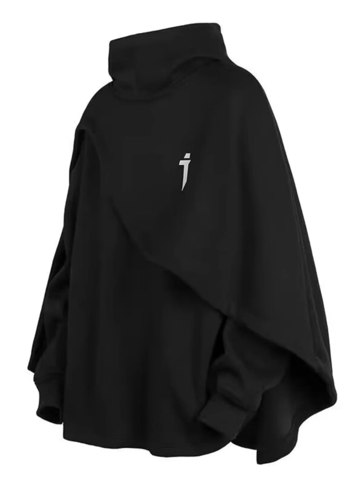 

Вышитая техническая одежда, накидка с капюшоном, пончо с высоким воротом, пуловер с капюшоном, многослойный пуловер из двух предметов, унисекс, большой плащ, куртка