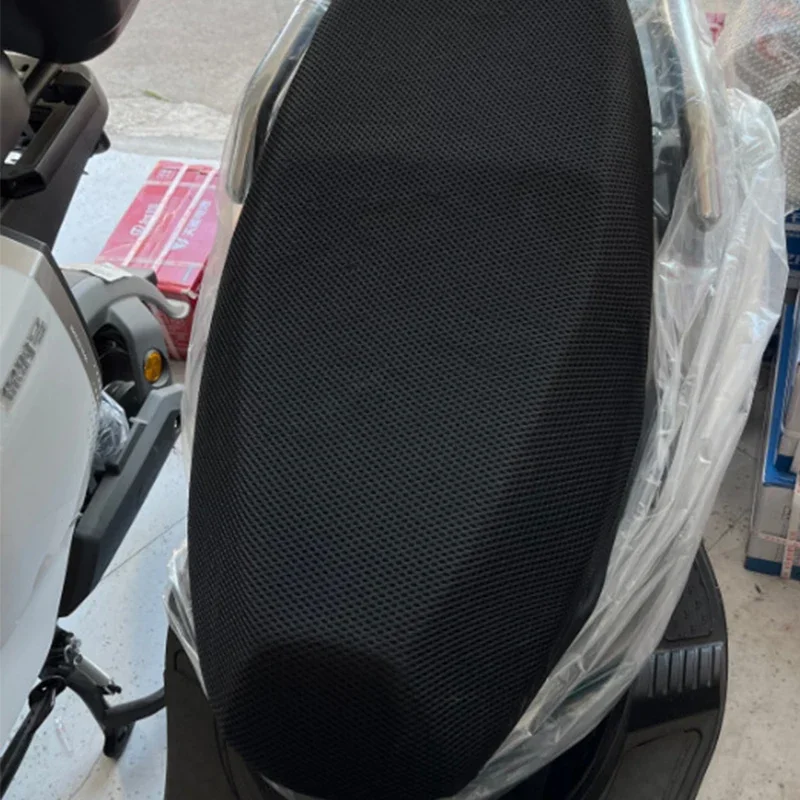 Coprisedile per moto traspirante Rete 3D Isolamento termico in rete Fodera per cuscino per rete Accessori moto neri Protezione