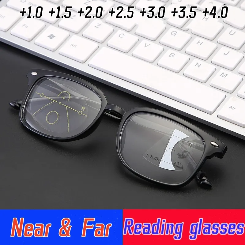 

Fashion Anti Blue Light Multifocal Presbyopia NEW Bifocal Progressive Reading Glasses Eyewear Optical Eyeglasses with Diopters