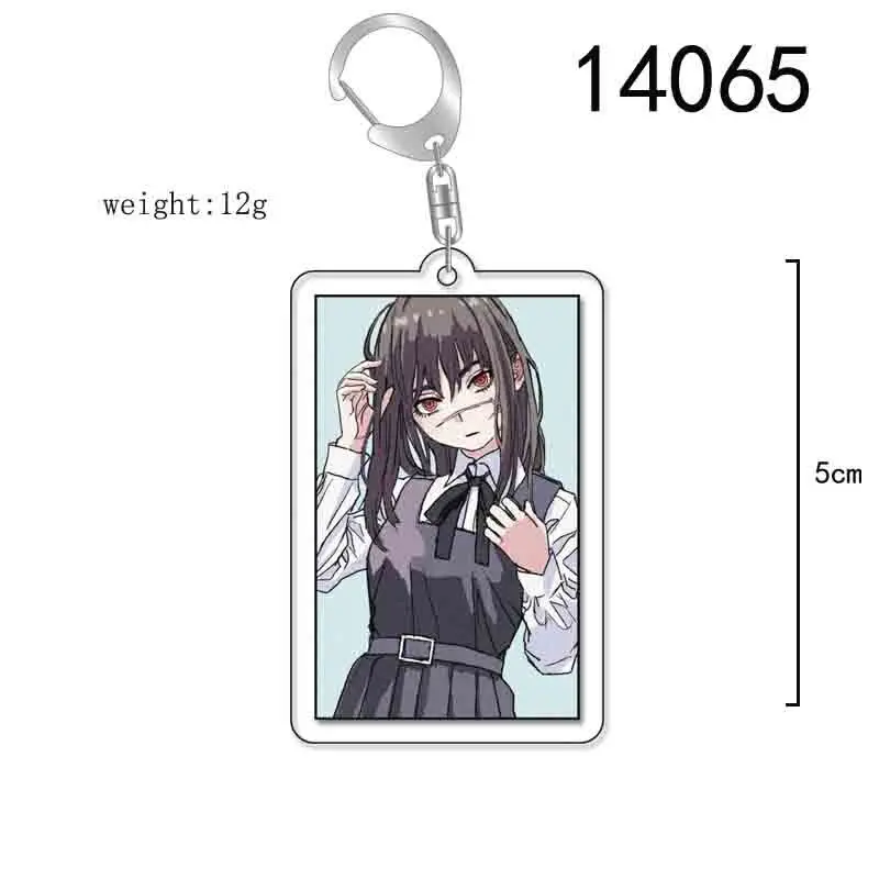 日本のアニメ「チェンソーマン」のハンサムな漫画柄キーホルダー、アニメグッズ、ちょっとした贈り物