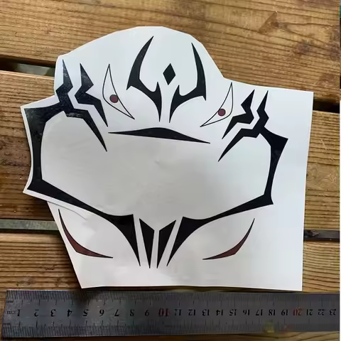 Temparory Tattoo sticker Anime Ryoumen Sukuna Itadori Yuuji face cosplay DIY accessories prop Big 20cm