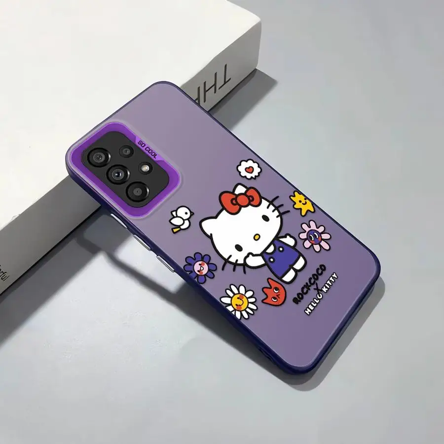 حافظة لهاتف سامسونج جالاكسي A14 A22 A25 A32 A23 A16 A34 A15 A12 A24 A13 مرحبا كيتي مضحك الموضة