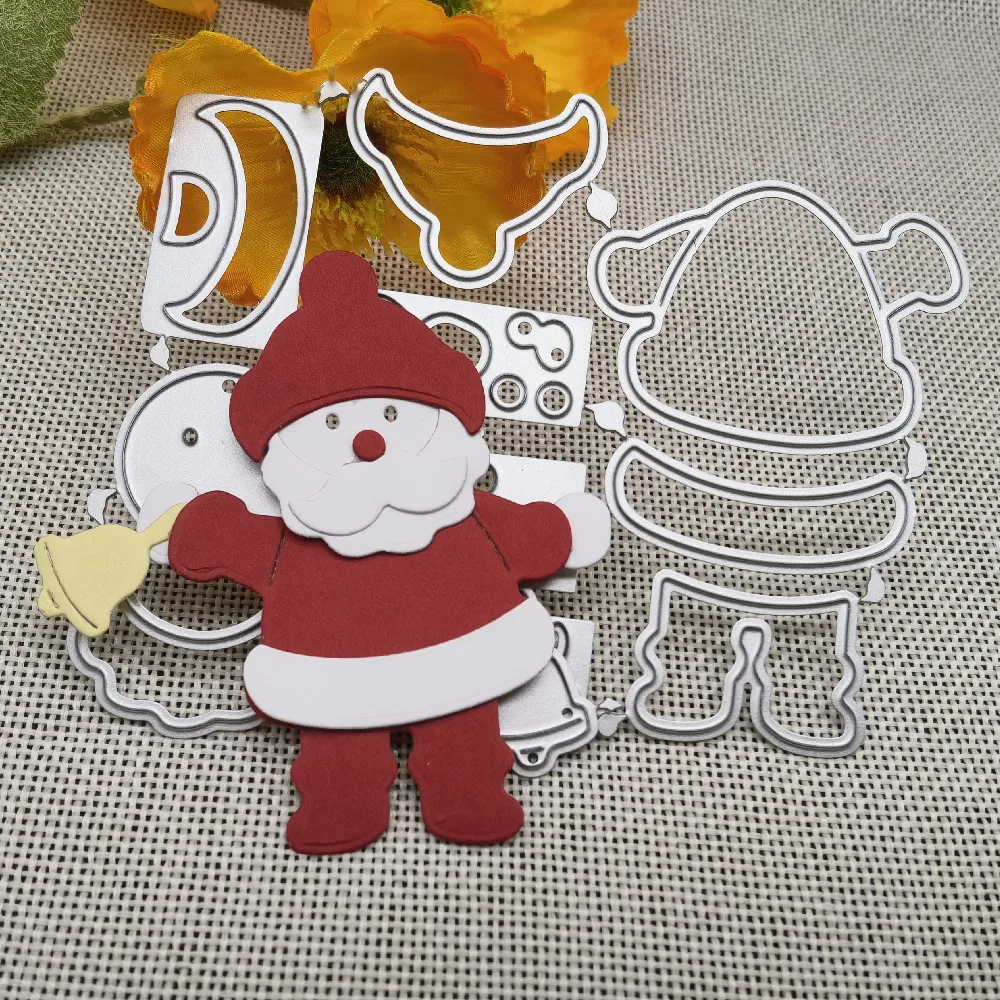 Christmas Grandpa Character Cards Dies Metal Cutting Dies Stencils For DIY Scrapbooking Decorative Embossing Handcraft Template