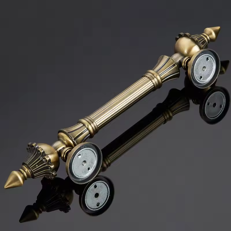 1pcs Door Handle Antique Zinc Alloy 280-550mm Length Handle Door Pull Bronze Gate Hotel Entrance Shopping Mall Door Handle