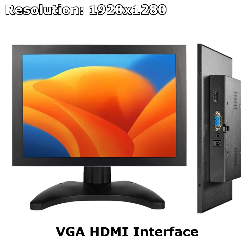 

Small Portable IPS 1920x1280 10.5 Inch Lcd Desktop Monitor For Laptop With VGA HDMI Interface