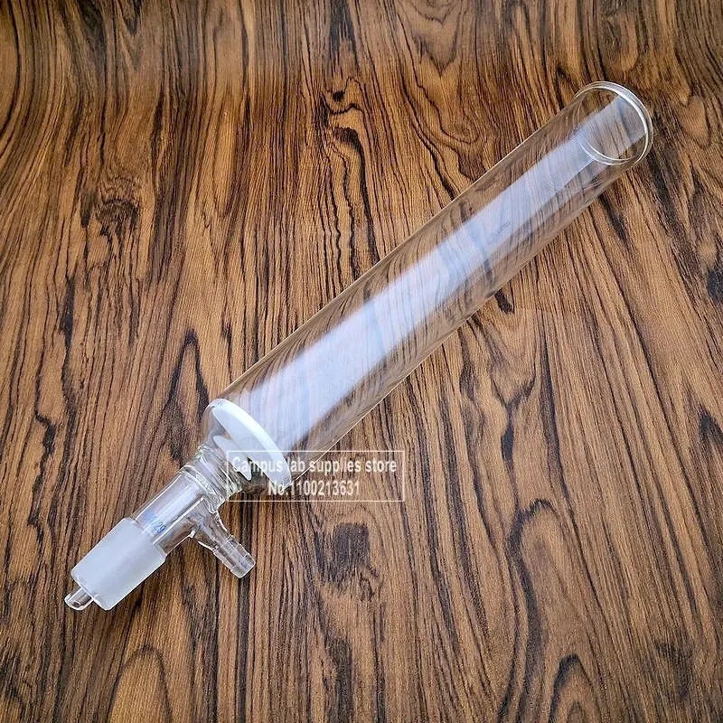 1pcs Lab High Borosilicate Glass Standard Caliber 19#/24# Extraction Chromatography Column with Suction Nozzle