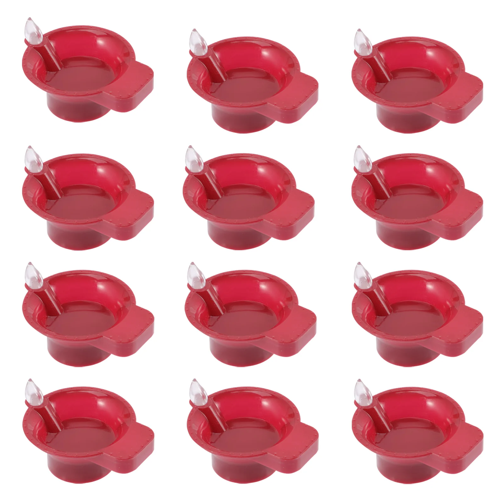 12 Pcs Lamp Floating Light LED Pool Tealights Water Proof 75x6cm Temple Red