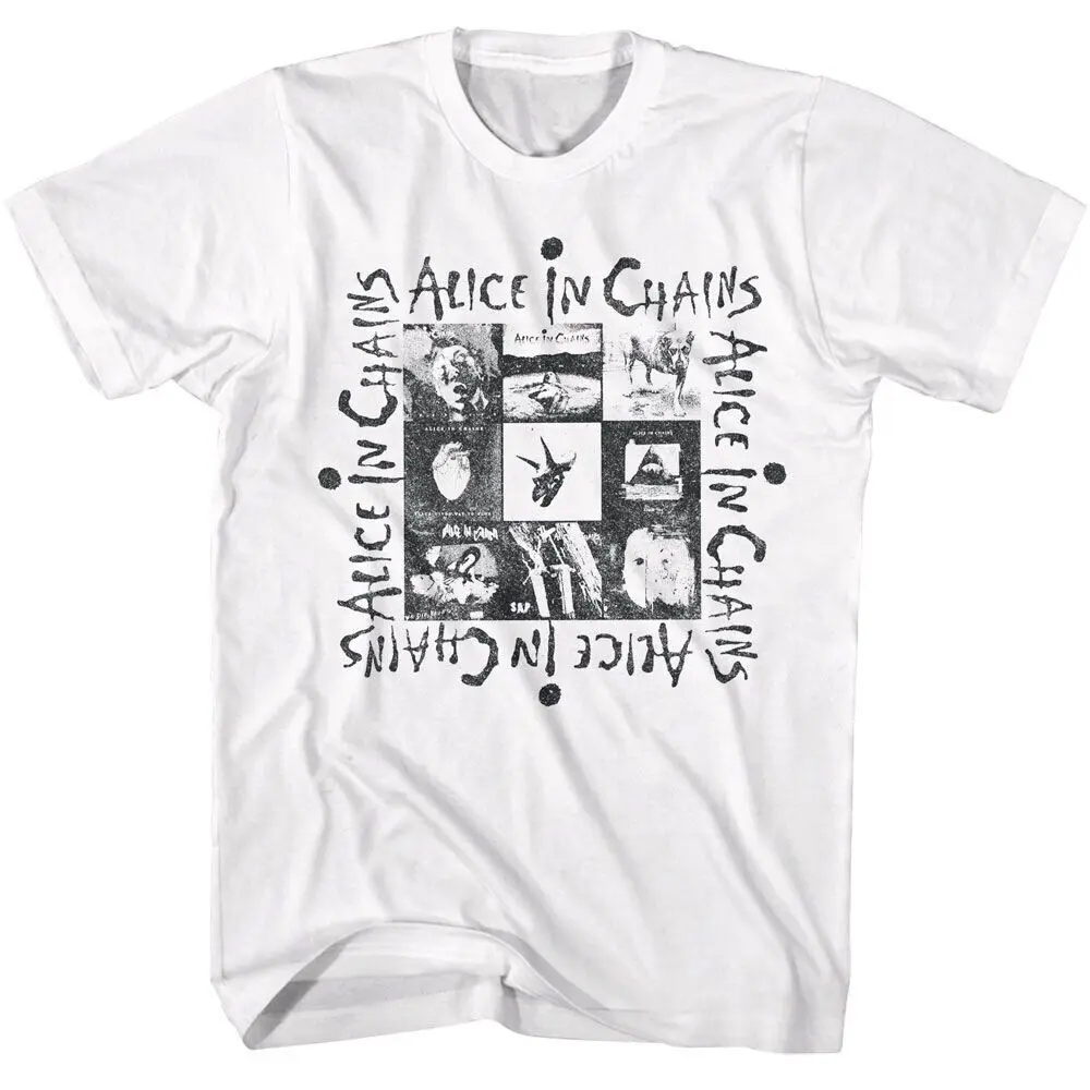 Men's Alice In Chains Alice In Chains Multi Album Art T-shirt Large White