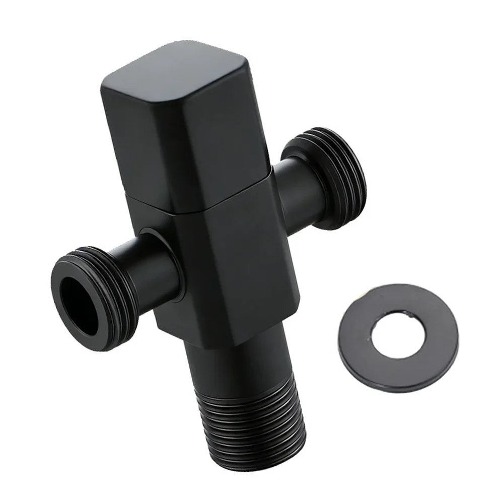 

1 шт. быстроразъемный угловой клапан для смесителей из нержавеющей стали, двухходовой угловой клапан для ванной комнаты, быстрооткрывающийся треугольный клапан для смесителя