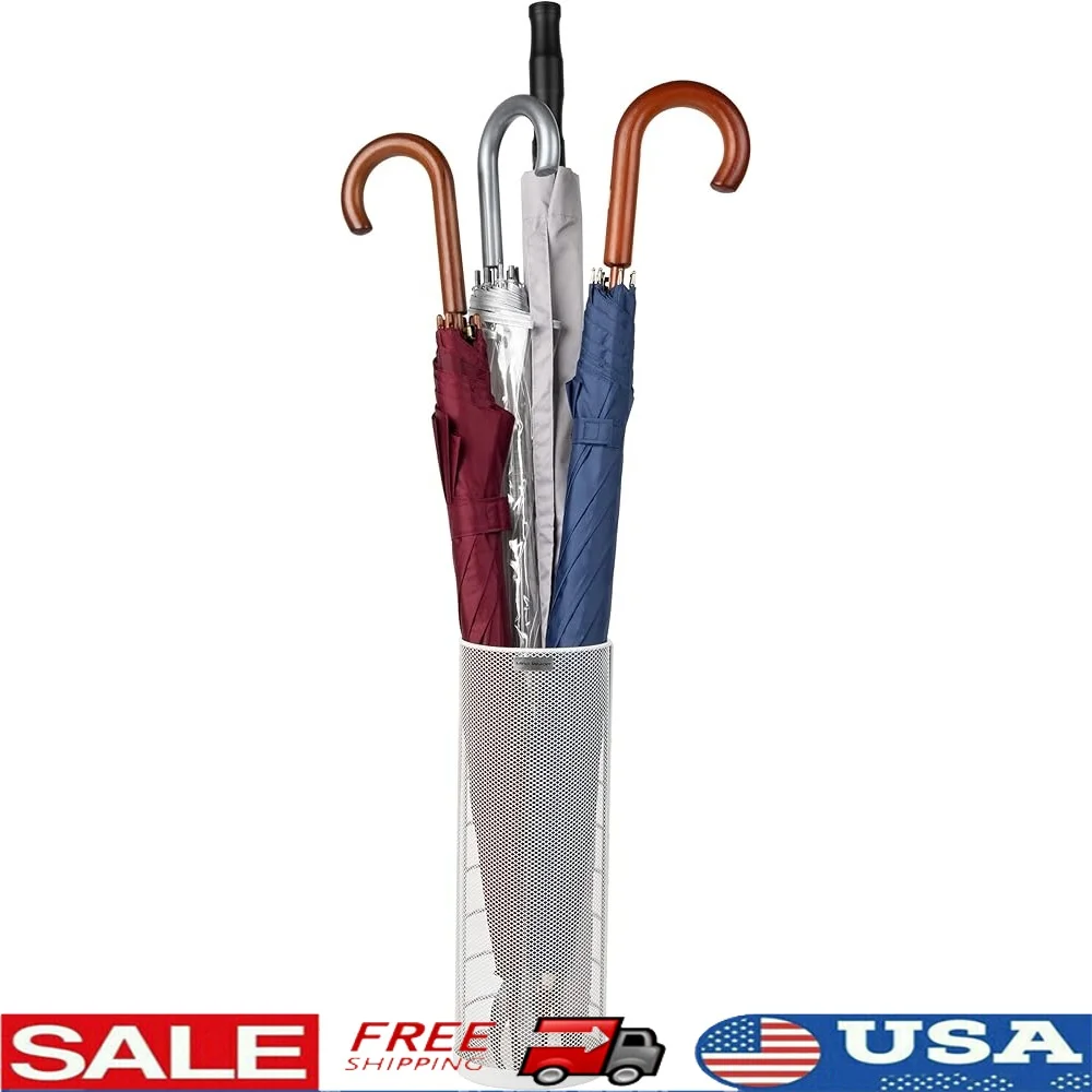 

Металлическая сетчатая подставка для зонтов, органайзер для стойки-тростины, быстросохнущий держатель для прихожей, компактный дизайн, вместимость, многоцелевое использование