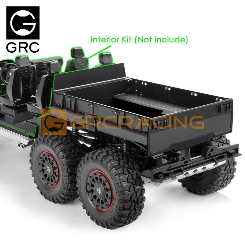 GRC Huntsman Truck Bed Rear Bucket Black For TRX-6 G63 TRX6 6*6 Benz Crawler #G163DB