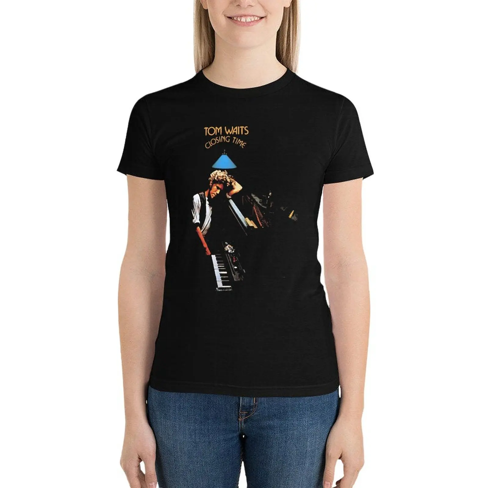 

Tom waits- closing time T-Shirt animal print shirt for girls vintage shirts graphic tees Women's tops