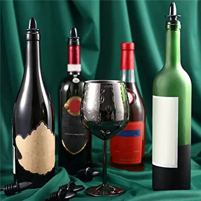 SOFT-20X Liquor Bottle Pourers Flow Pourers Plastic Spouts Black Bottle Pourers For Bars Clubs Pubs Restaurants Coffee Shops
