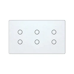 UBARO 146×86mm Tuya WiFi Smart Touch Switch, 2/3/4/6 Gang, Alexa/Google Voice Control, LED Indicator, Neutral Wire Required