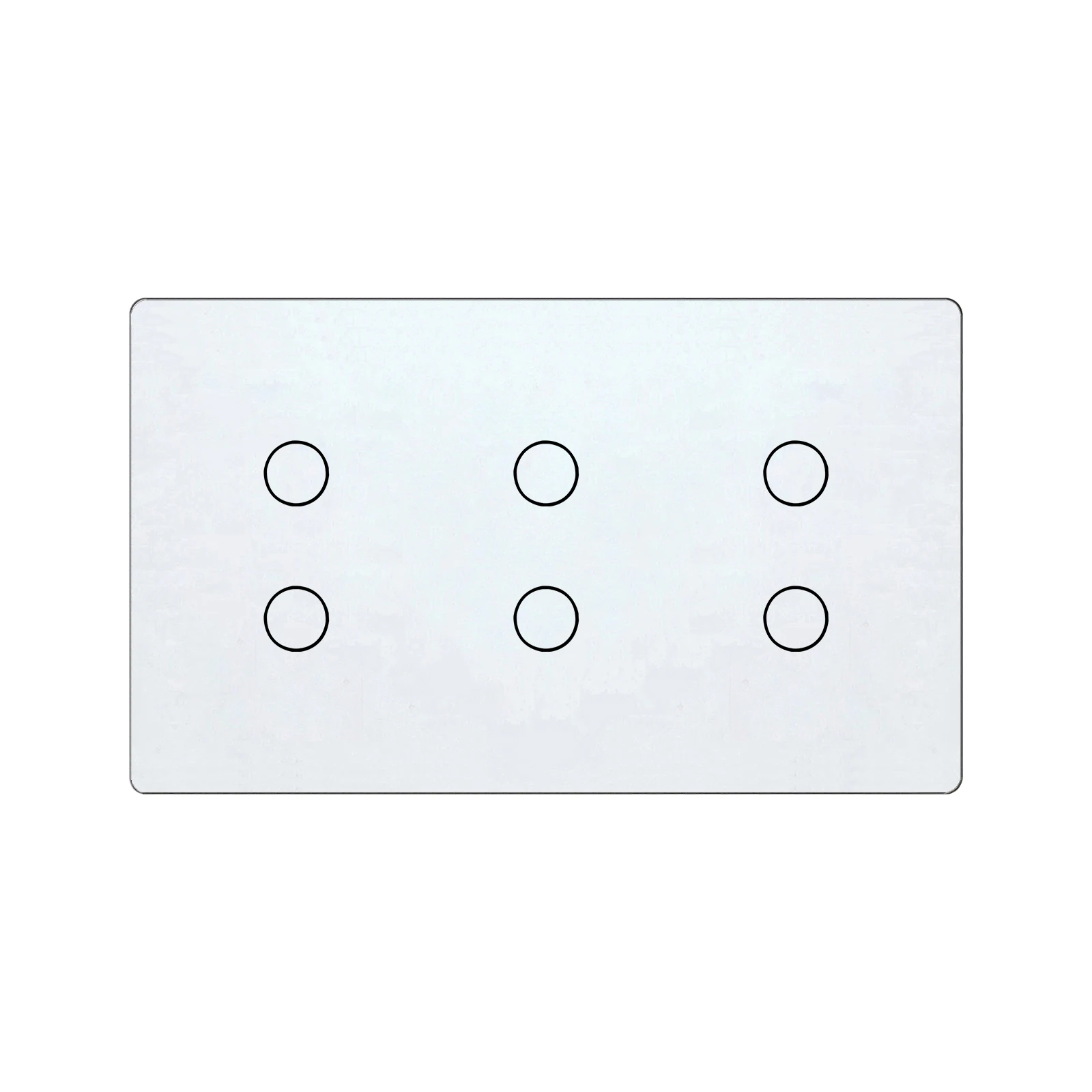 UBARO 146×86mm Tuya WiFi Smart Touch Switch, 2/3/4/6 Gang, Alexa/Google Voice Control, LED Indicator, Neutral Wire Required