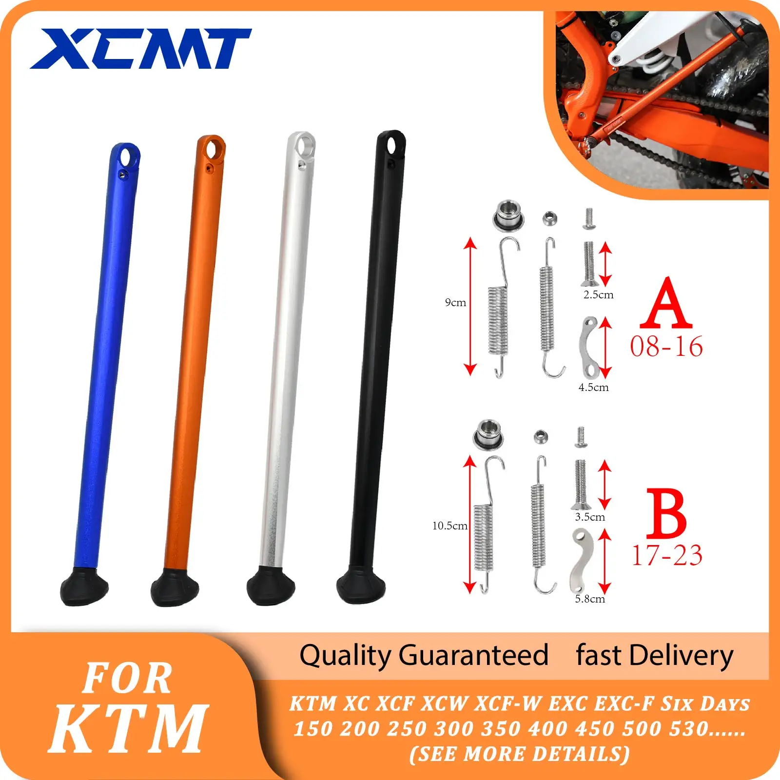 

Motorcycle Parking Side Stand With Spring Kit For KTM XC XCW XCF XCFW EXC EXCF 2008-2023 For Husqvarna TE FE TX FX FS 2012-2023