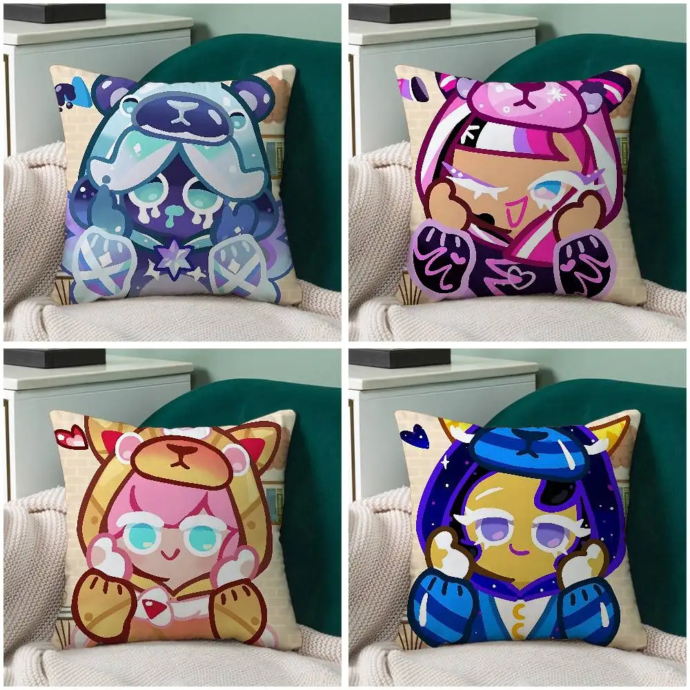 

Anime A-Cookie Run Kingdom-S Pillow Case Throw Pillow Cover Nordic Vintage Style Cushion Covers Home Living Room Sofa Couch Sea