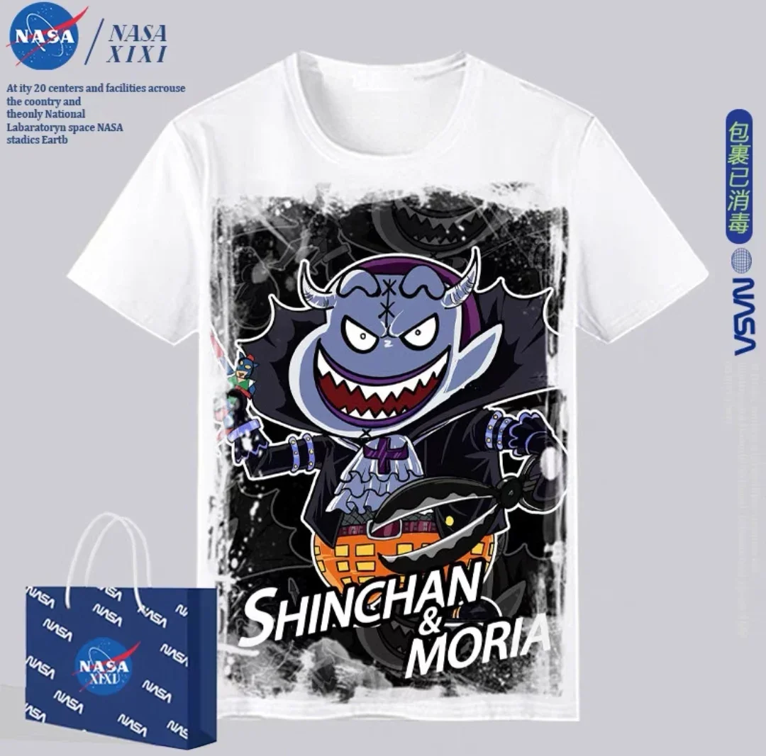 

2025 Popular NANA ONE PIECE Joint Male and Female Couples T-shirt Animation Abstract Shimbuhai Rodo Flamingo Clothes Trend