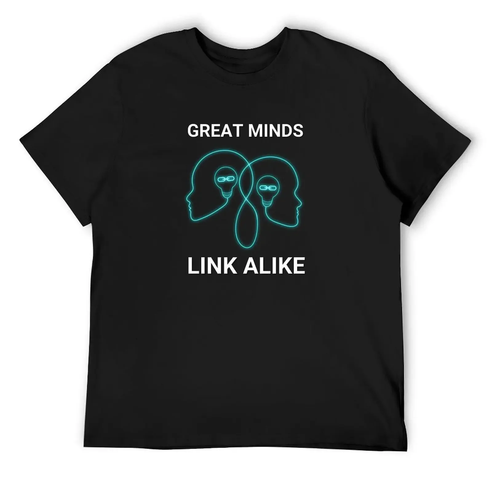 Great Minds Link Alike T-Shirt Aesthetic clothing rapper graphic tees plain black t-shirts for men