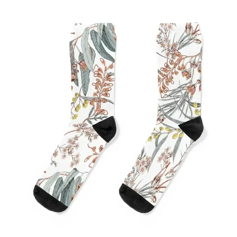 

Australian native flowers Socks funny gift christmas gift men cotton high quality aesthetic Socks For Women Men's