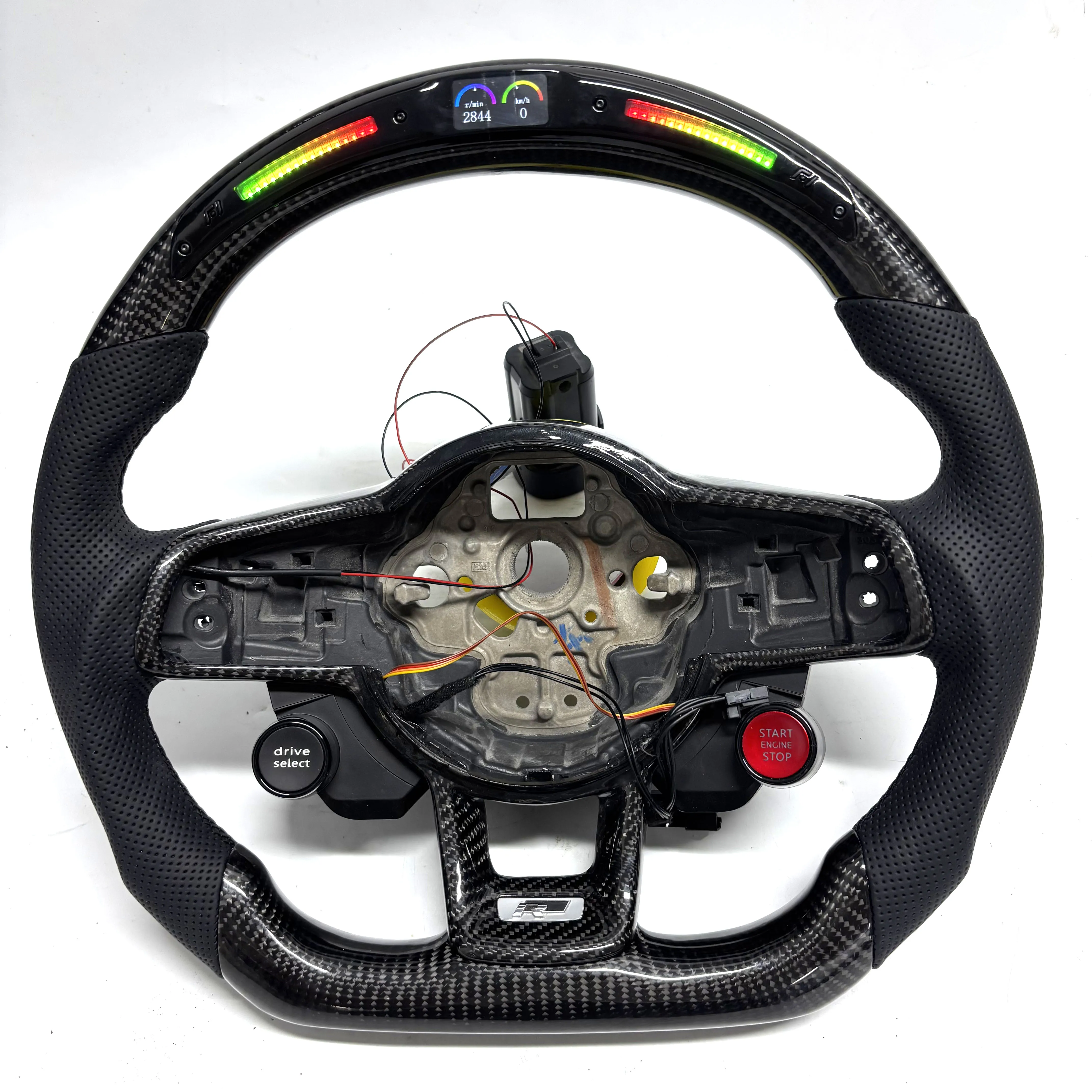 

LED Forged Carbon Fiber Steering Wheel for VW MK7 MK7.5 GTI R GTD GTE Golf 7