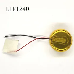 1PCS/LOT LIR1240 with line Lithium battery for Bluetooth headset mouse welding wire 3.6v rechargeable coin cell