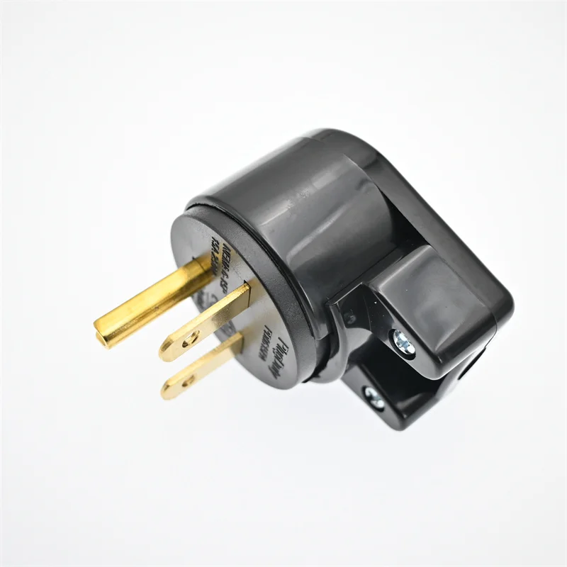 Black Nema 6-15P elbow plug American standard three-pole 15A industrial power equipment high-power wiring male plug