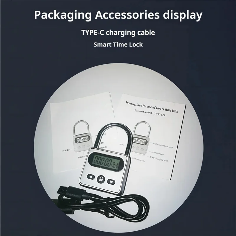 A29F-HRK029 Metal Electronic Locks Smart Timed Lock With LCD Display And Backlight 999 Hours Maximum Timing Extra-Long Standby T