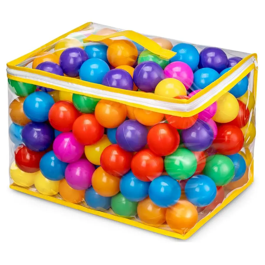 Pitballen Ftalatvrij BPA-vrij Crush Proof Plastic 7 felle kleuren in herbruikbaar speelspeelgoed voor kinderen met opbergtas