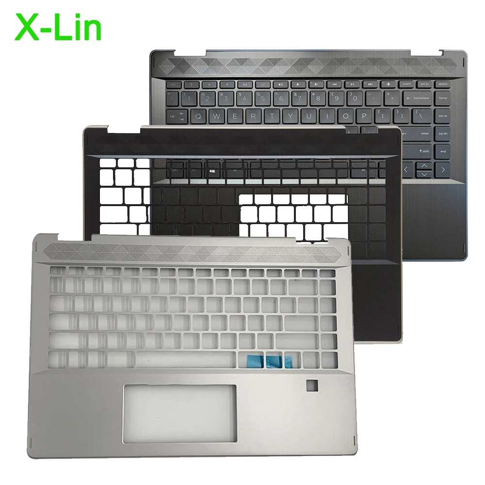 For pavilion14 X360 14-DH 14M-DH TPN-W139 laptop upper cover palm rest shell keyboard frame top case M35769-001 L53795-001 L5378