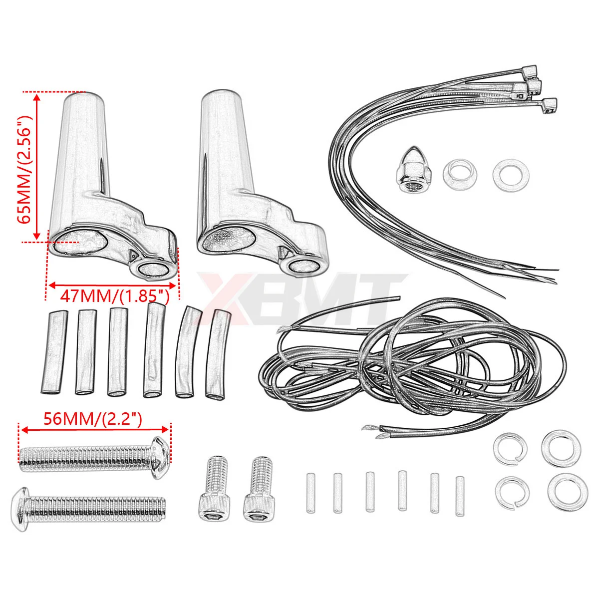 39mm Motorcycle Turn Signal Front Directional Relocation Kits For Harley Davidson XL 1988-2022 Dyna 1991-2005