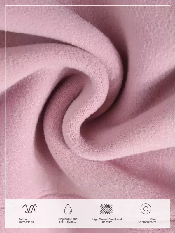 Pink Fce Lined Thiened Women's Autumn Winter Thermal Cotton Pants High Waist Long Leggings Casual Wear Inner Warmth