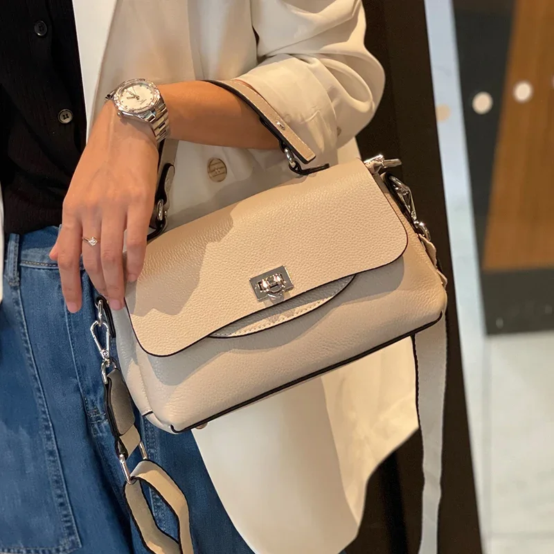 Women Bag Genuine Leather Lady Crossbody Shoulder Bag 2024 Fashion Advanced Sense Handbag Female Real Leather Messenger