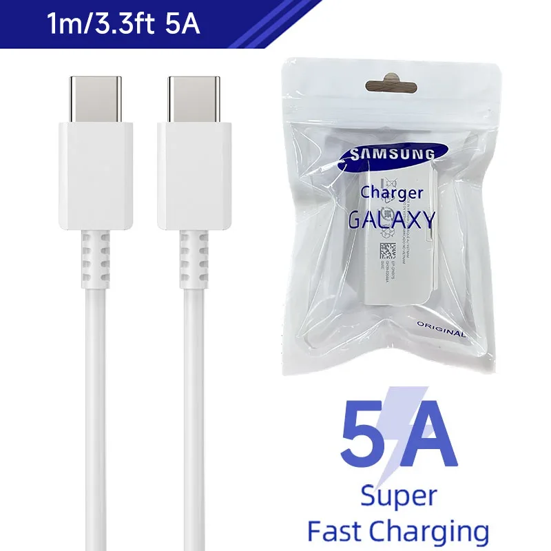 45W Samsung Originele PD-kabel usb type-c bedraad 25W 5A Supersnelle oplader Samsung S25 S24 S23 S22 Note 20 A15 A33 A34 A54 Quick