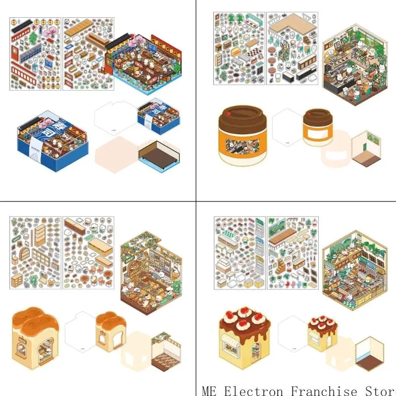 T5EA Sticker decorativa Sticker Sticker Taller Pegalina paisaje para artesanía