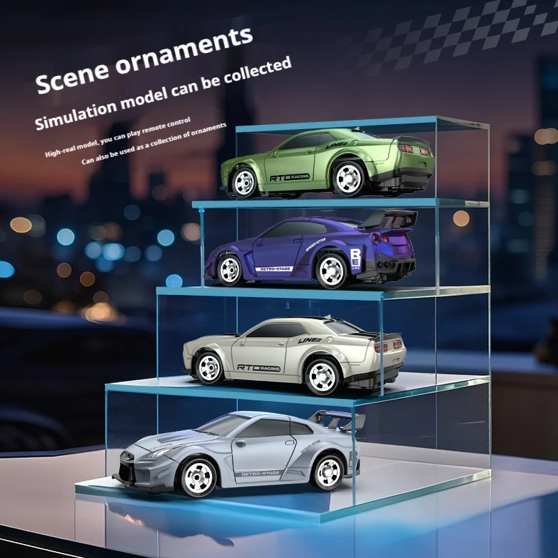 

Mini Gtr 1:64 Rc Desktop Remote Control Car Rc Offroad 4x4 Full Proportion Drift Car Car Model Ornament Boy Remote Control Car