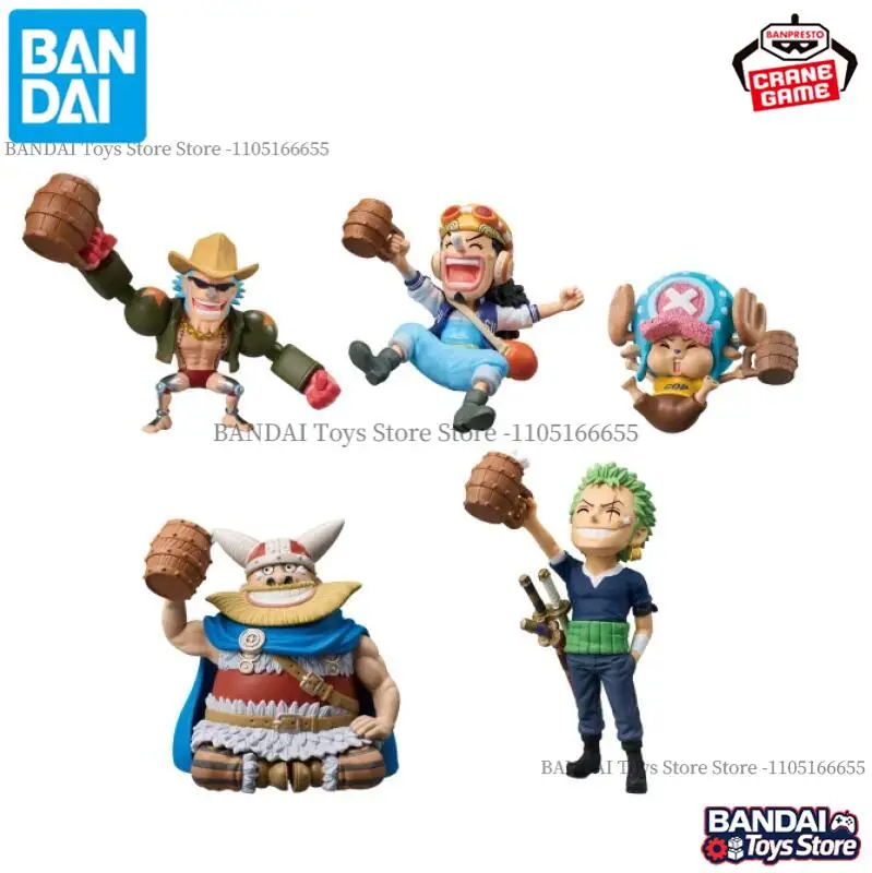 Bandai Original Banpresto One Piece WCF Banquet 2 Figure Franky Usopp Tony Tony Chopper Brogy Roronoa Zoro Anime Figure Toy Doll