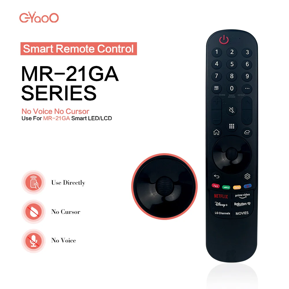 MR21GA Replacement for Smart Magic Remote Control MR23GA MR22GA MR20CA NO Pointer No Voice Function for UHD OLED QNED