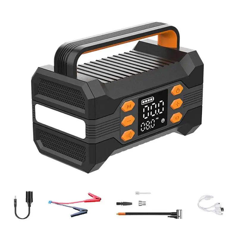 

Car Portable Jump Starter Auto Battery Starter Box With Air Compressor 10000mAh Vehicle Starter Car Electrical Appliances